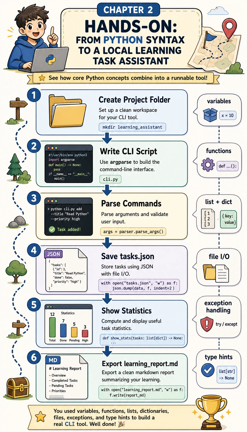 Follow-along Python workshop route
