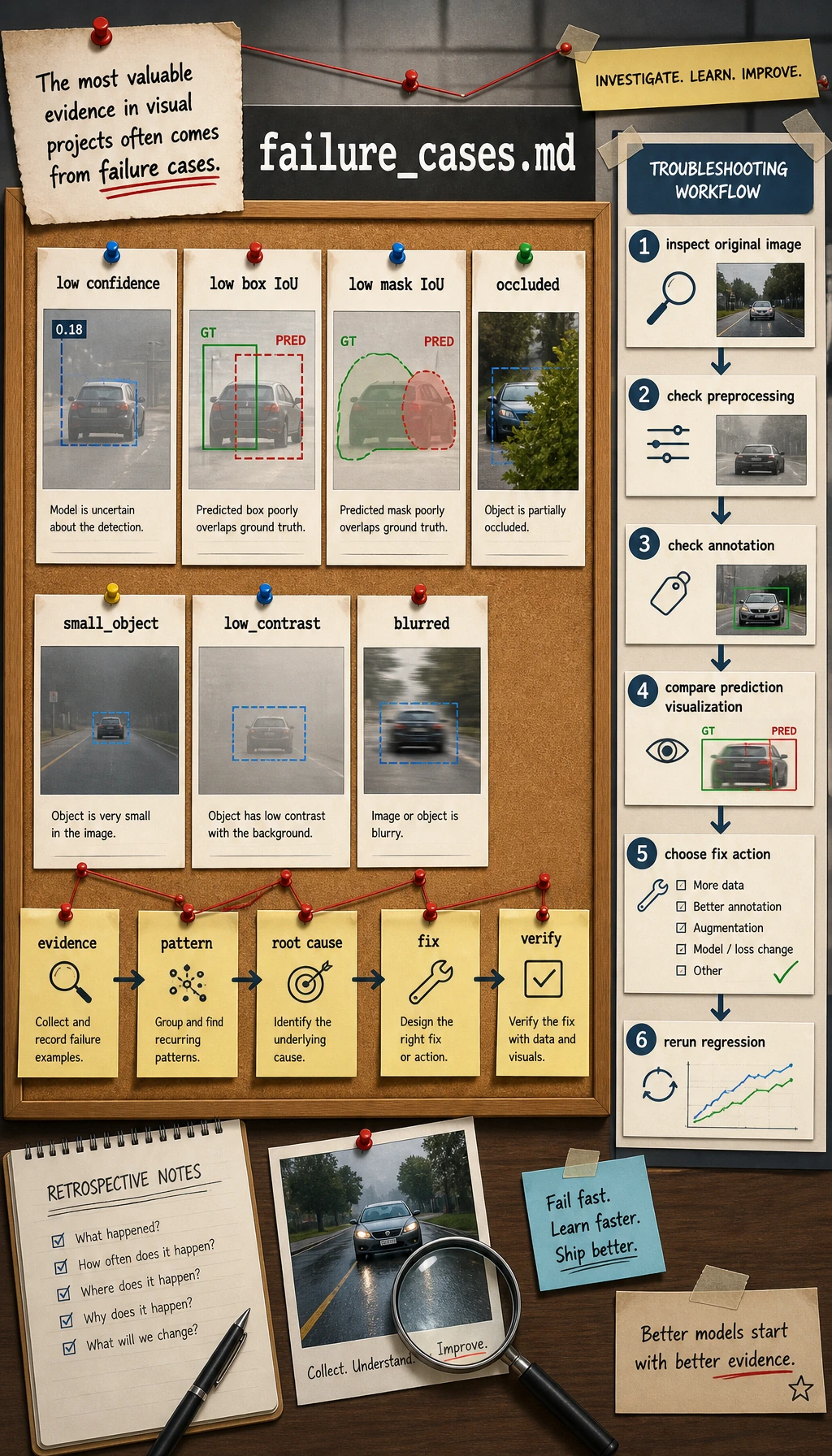 Vision workshop failure sample debugging map