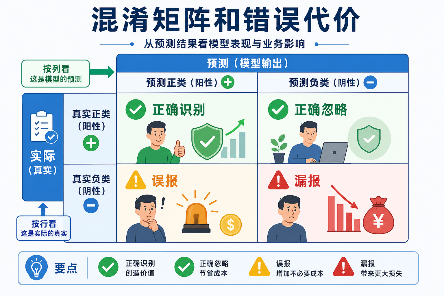 混淆矩阵与错误代价图