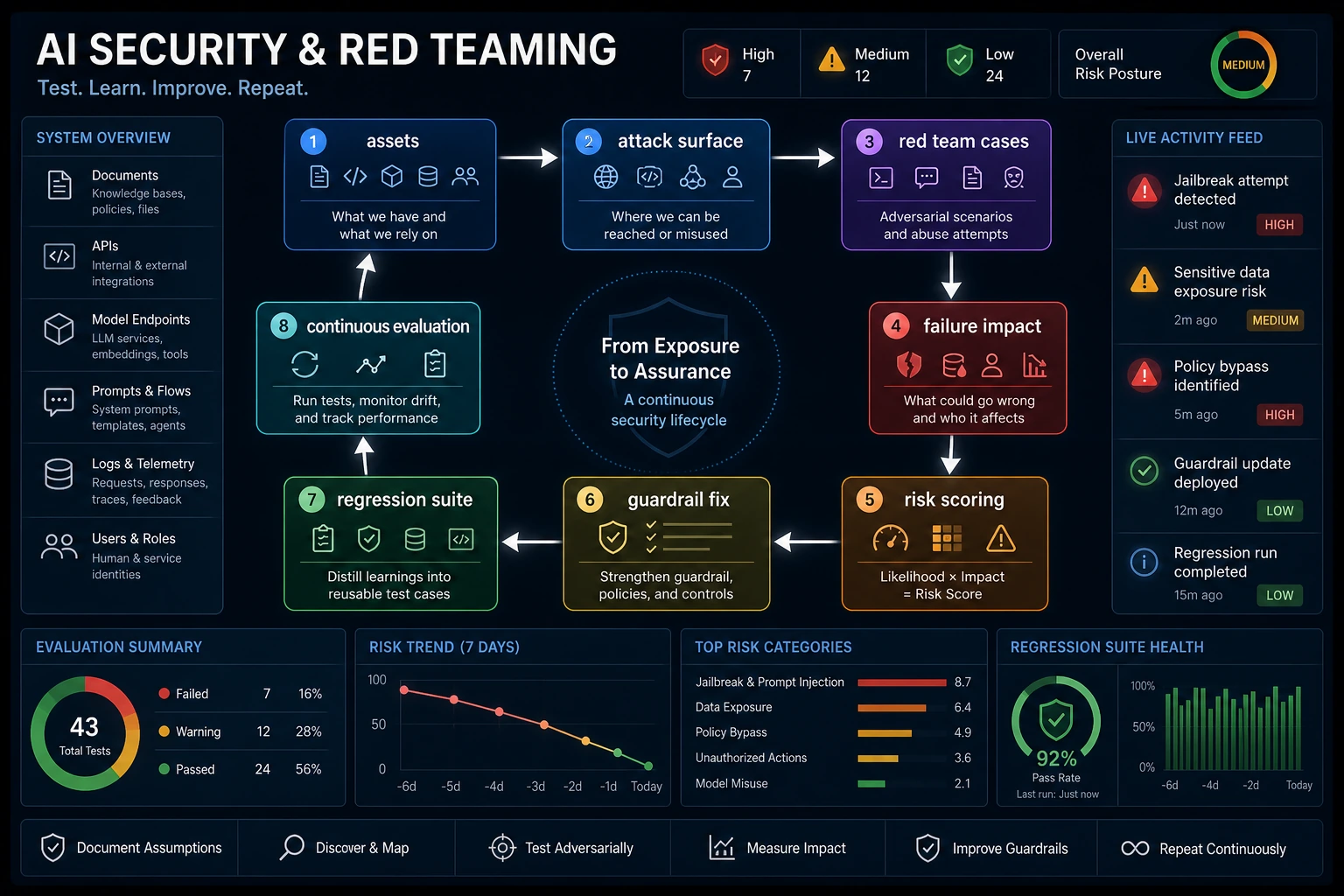 AI Security Threat Modeling and Regression Set Diagram