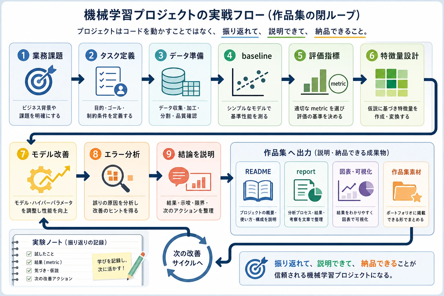 機械学習プロジェクトポートフォリオループ