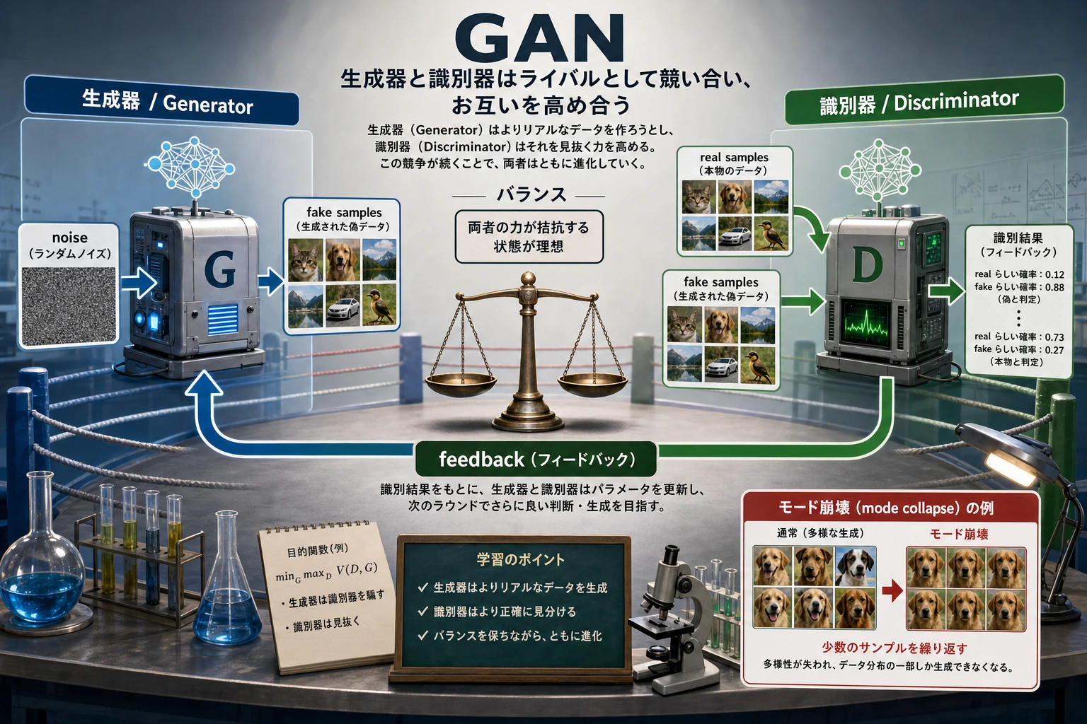 GAN 敵対的バランスマップ