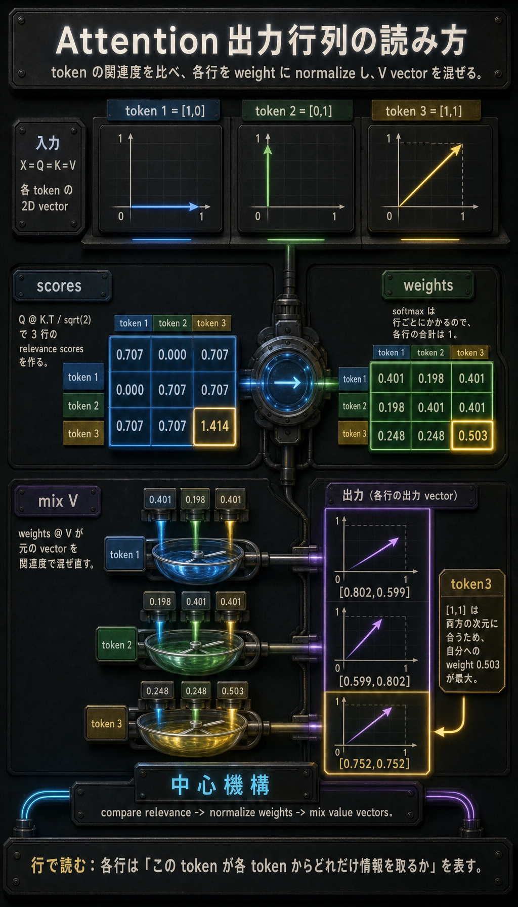 Attention mixing の実行結果図