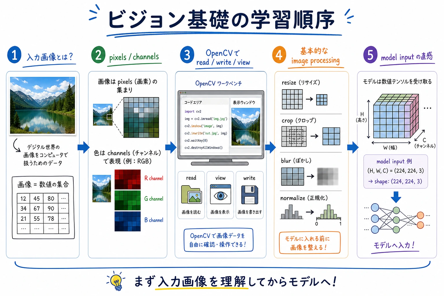 Vision basics 章の学習フロー
