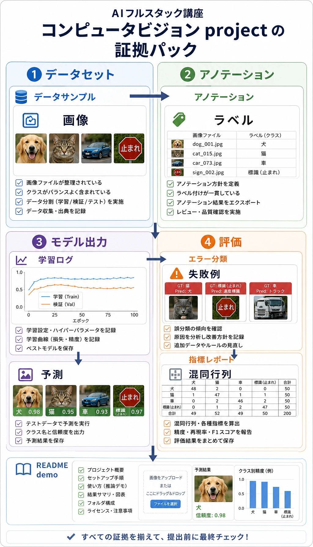 Computer vision evidence pack diagram
