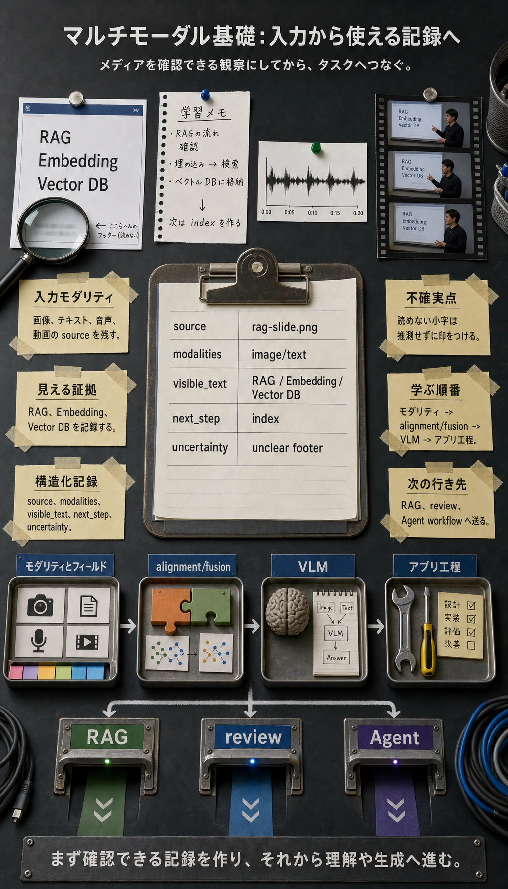 マルチモーダル基礎章の学習フロー