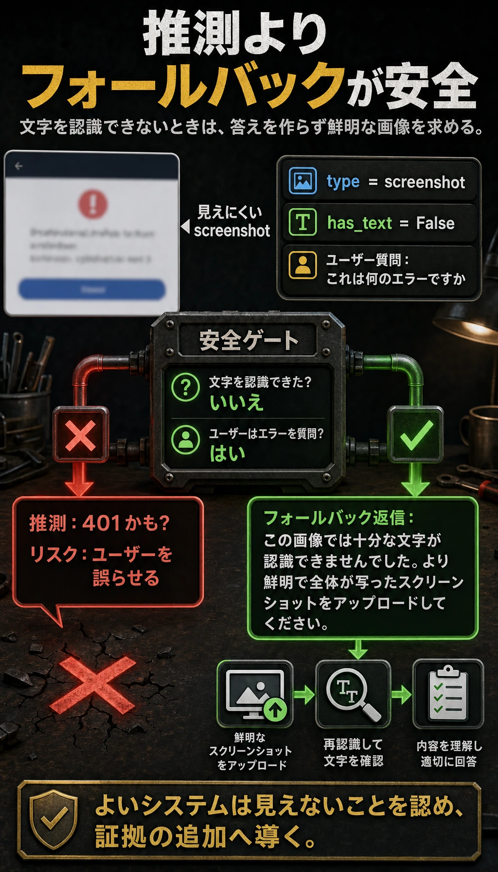 マルチモーダルのフォールバック結果図
