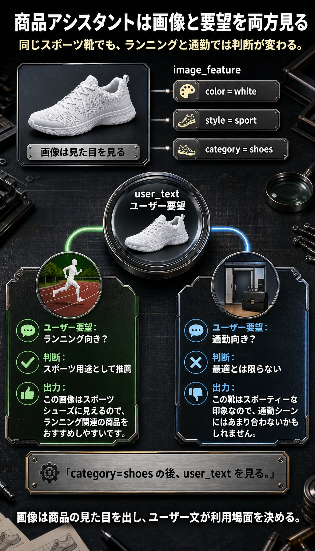 画像テキスト商品アシスタントの実行結果図