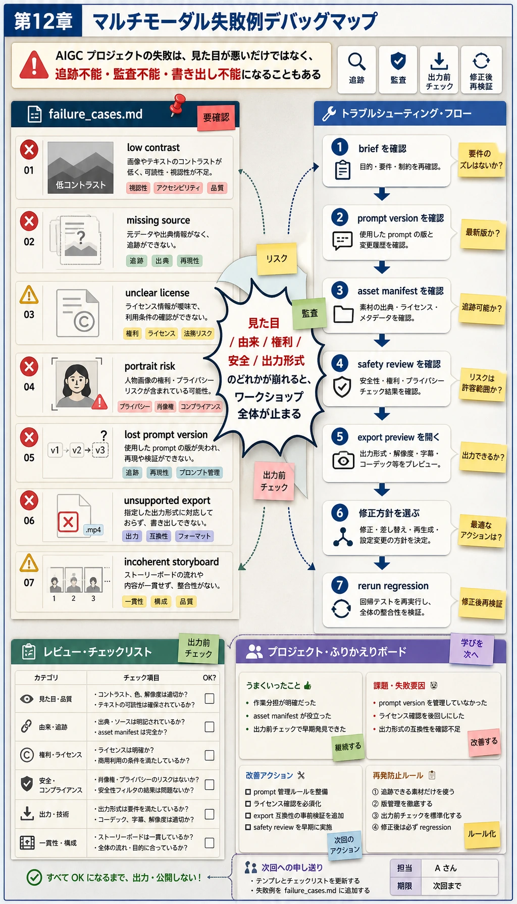 マルチモーダル失敗例デバッグマップ