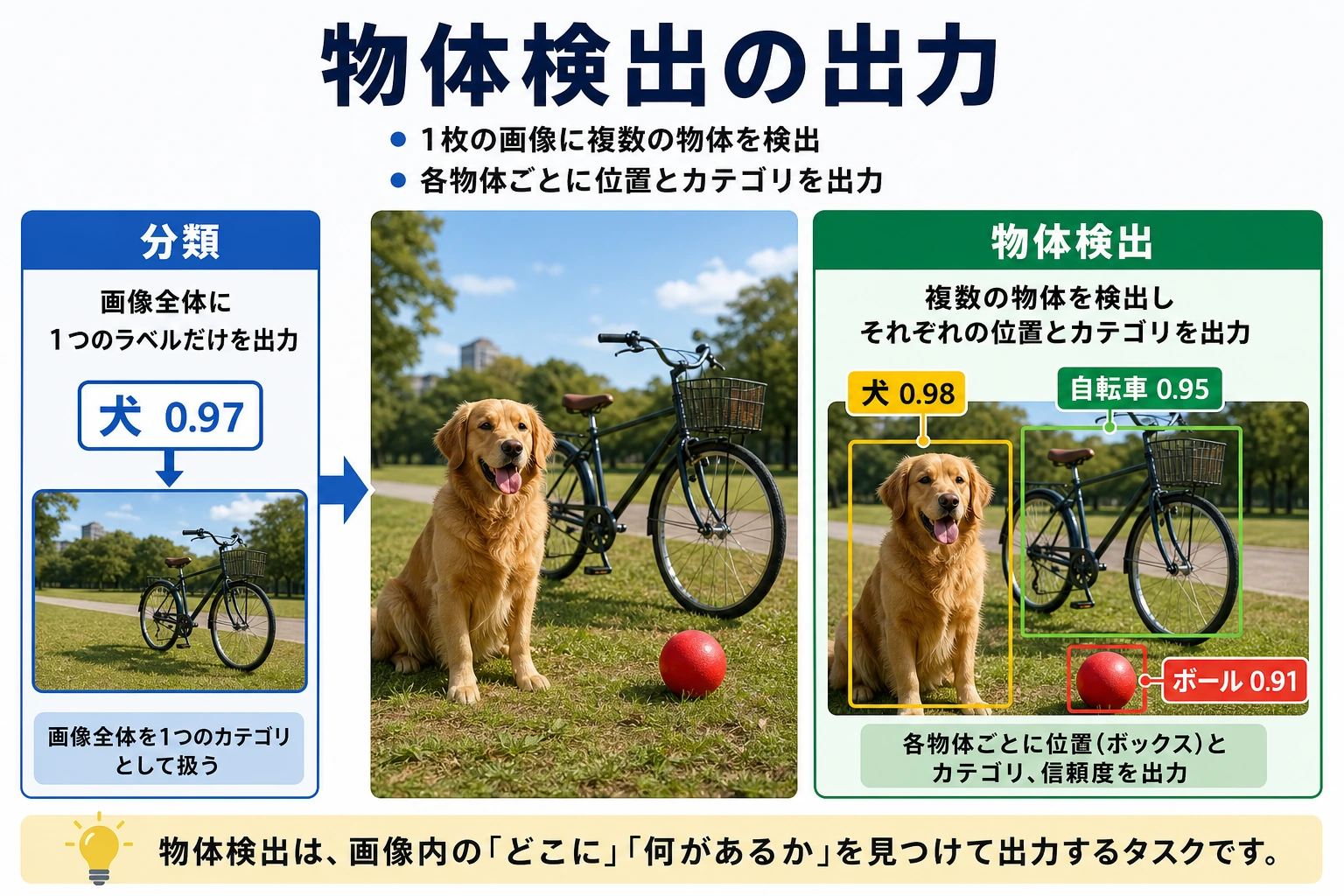 物体検出出力の分解図