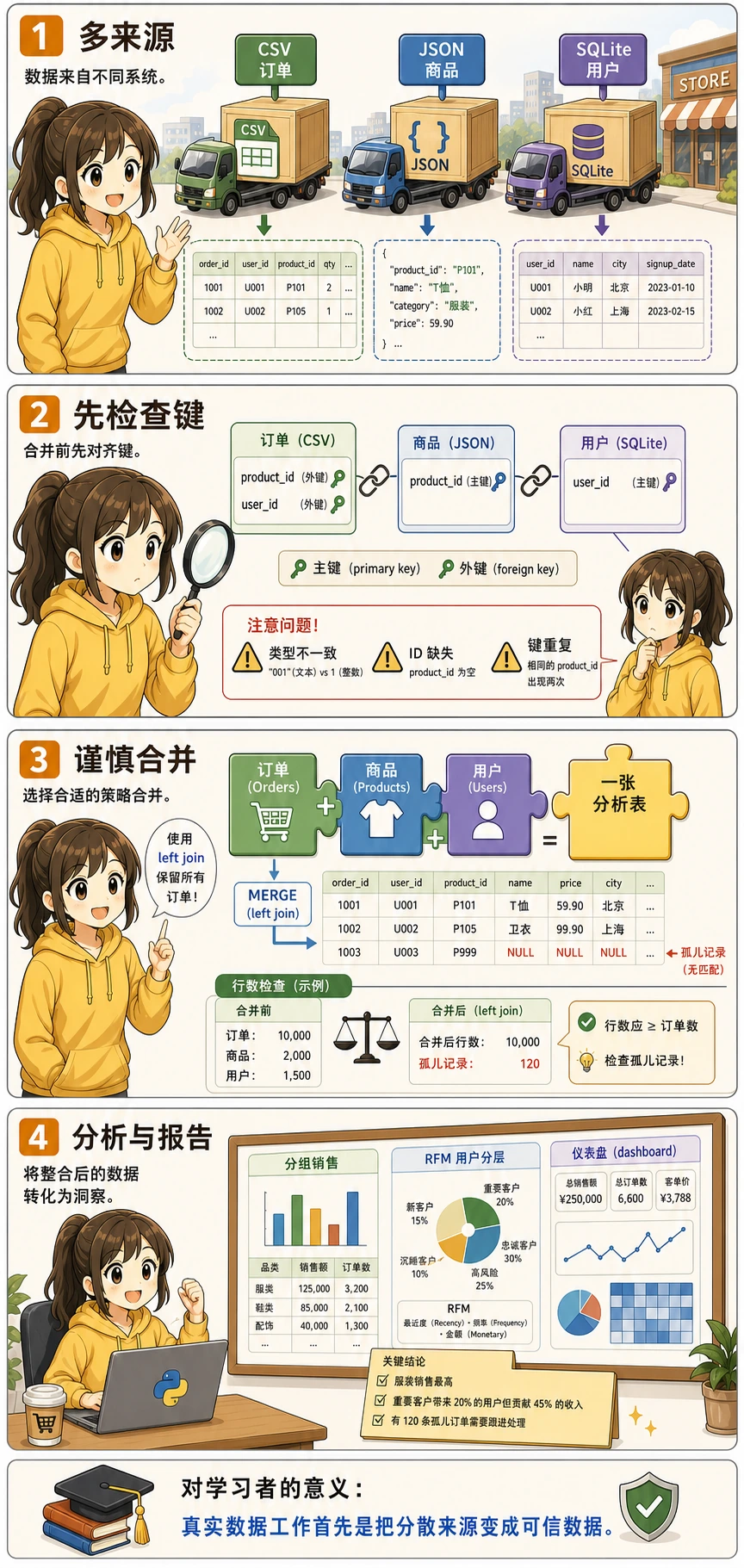 多数据源整合中的键检查流程