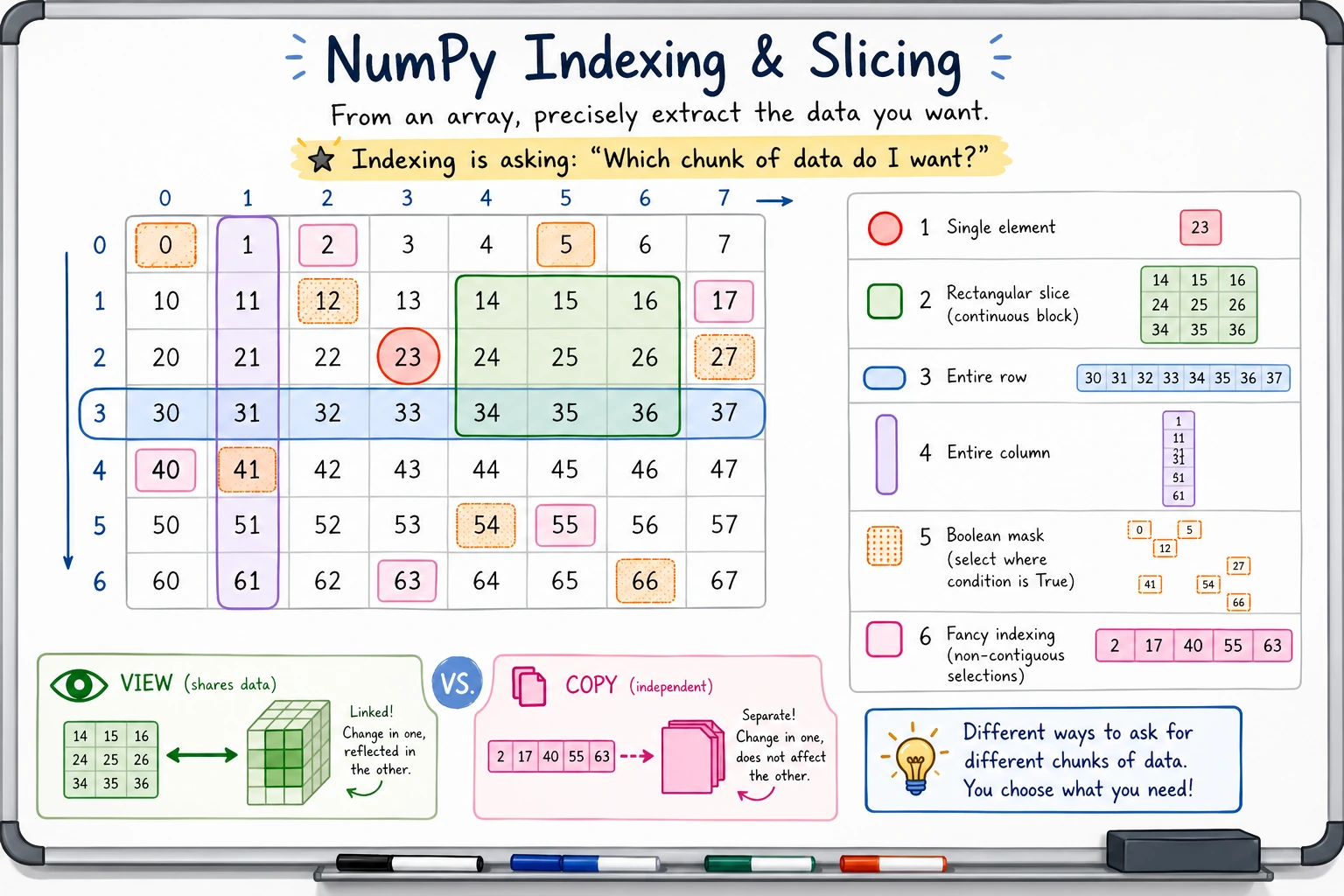 NumPy 索引切片地图