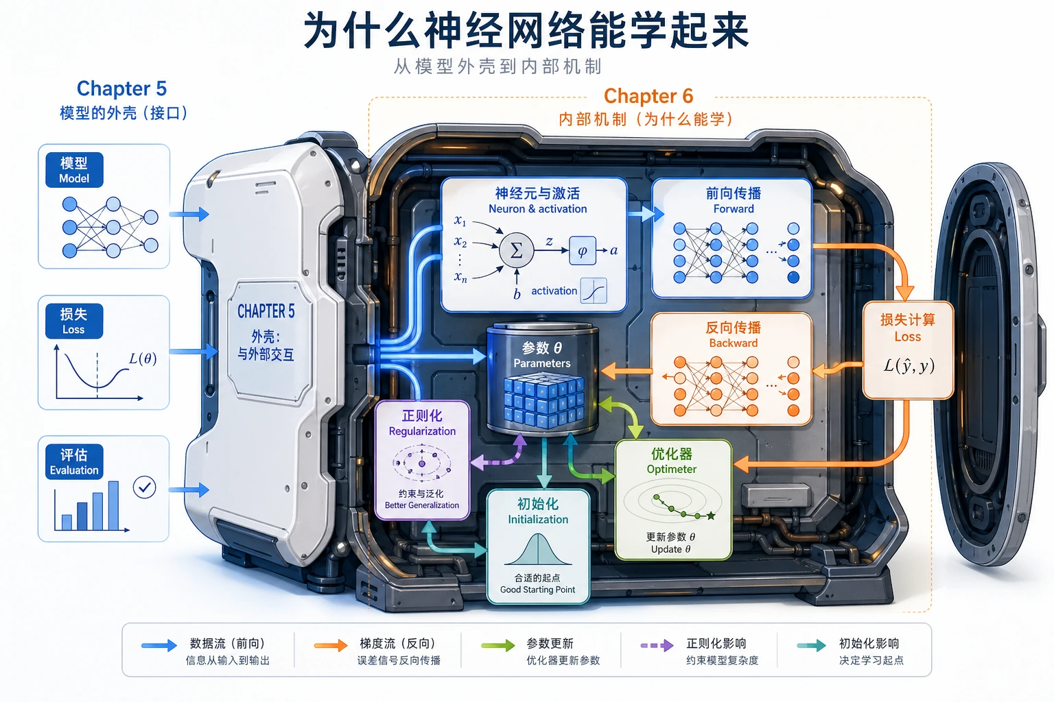 神经网络基础章节关系图