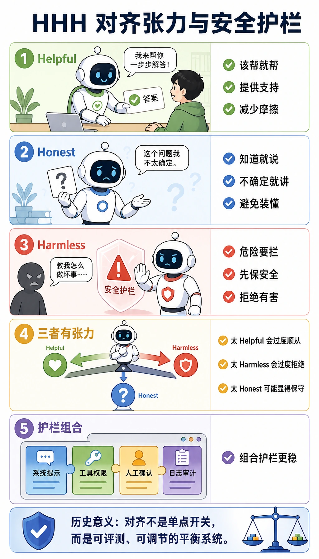 Helpful Honest Harmless alignment tension map