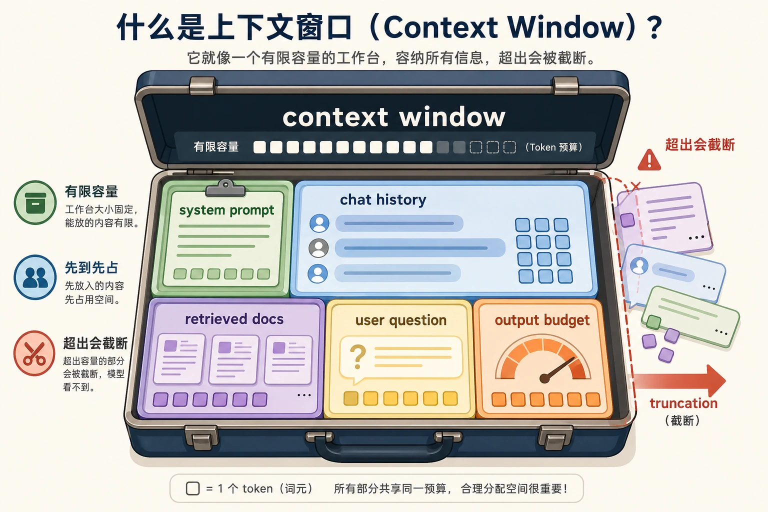 Context window 信息预算图