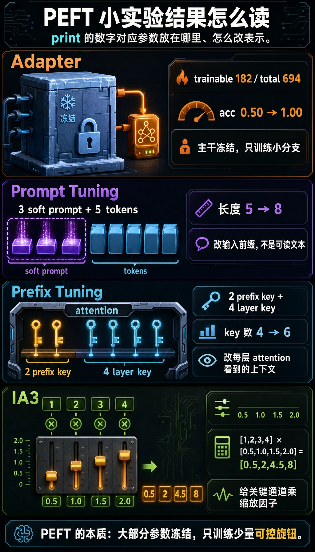 PEFT 小实验结果图