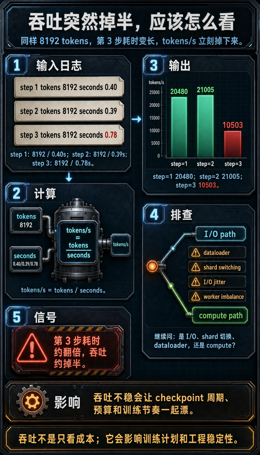 预训练吞吐抖动运行结果图