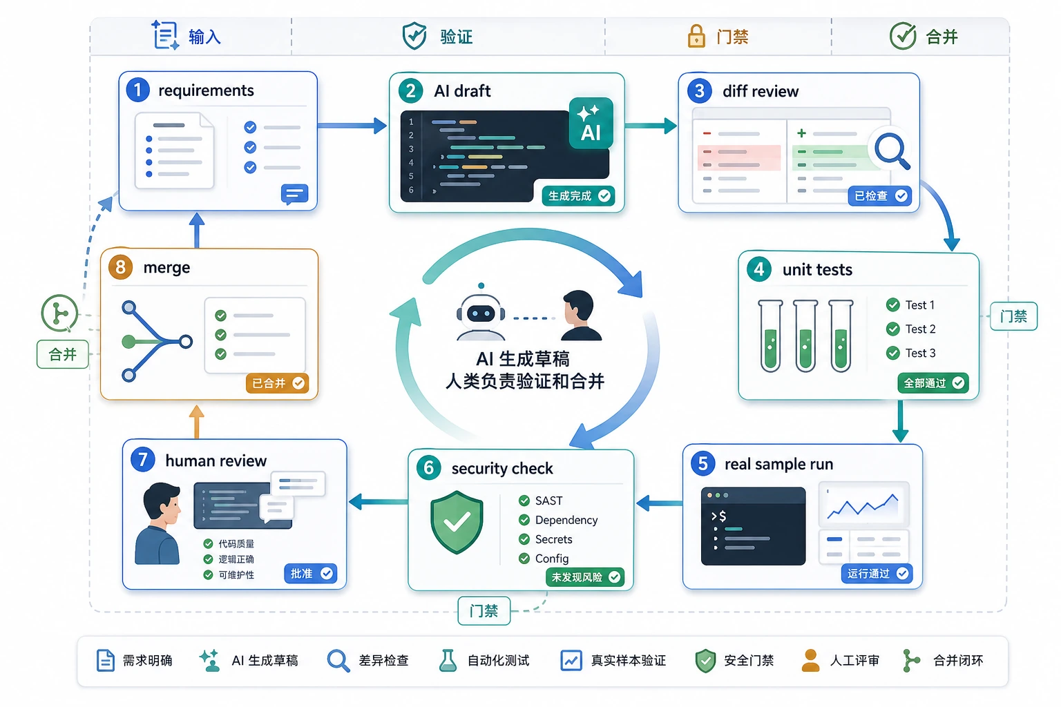 AI 辅助编程人工验证闭环图