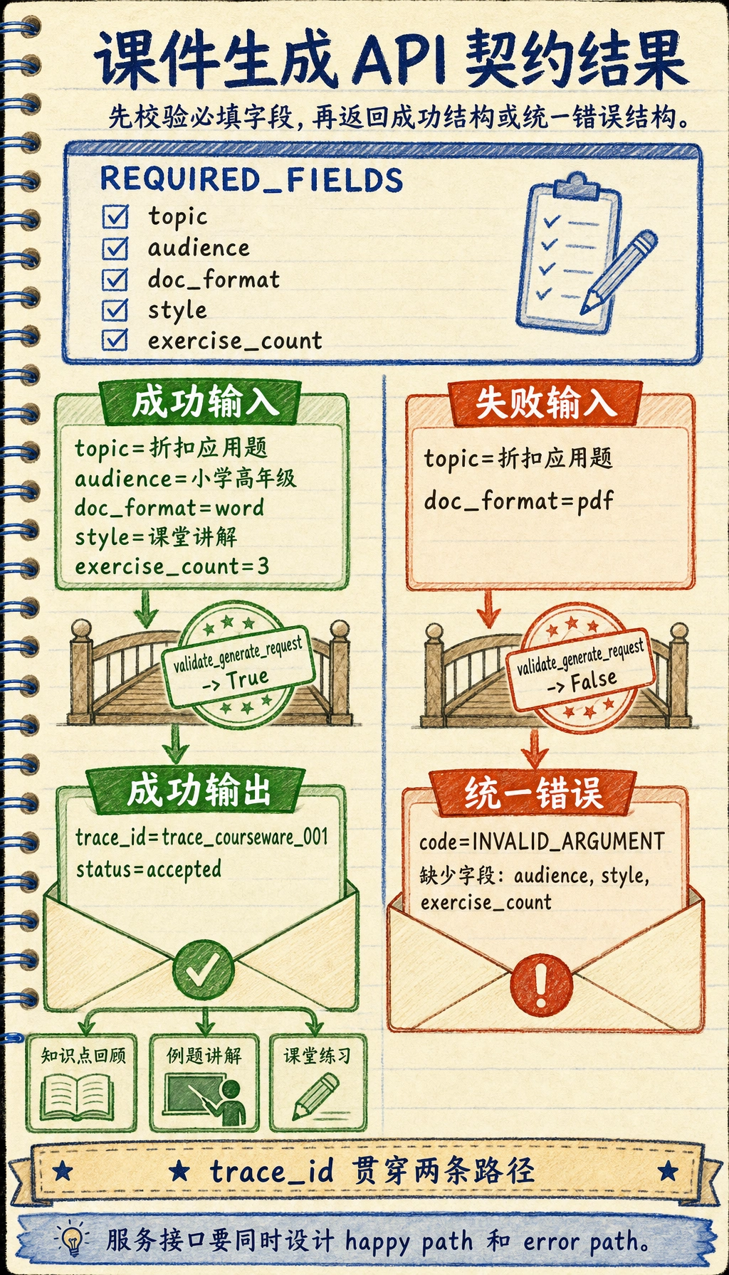 课件生成 API 契约结果图