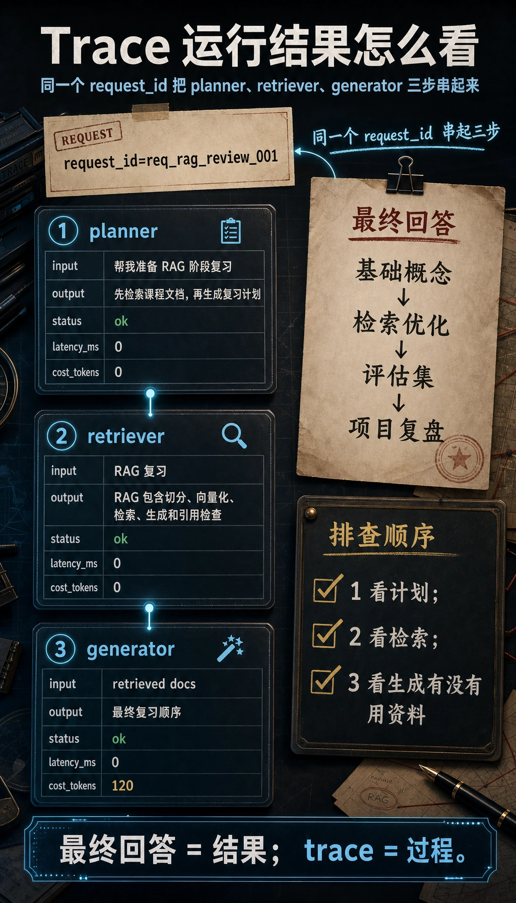 Agent trace schema 运行结果图
