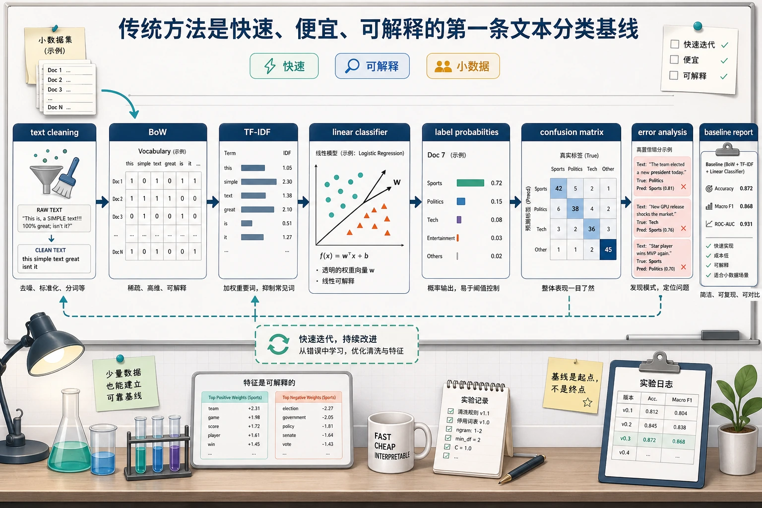 传统文本分类基线图