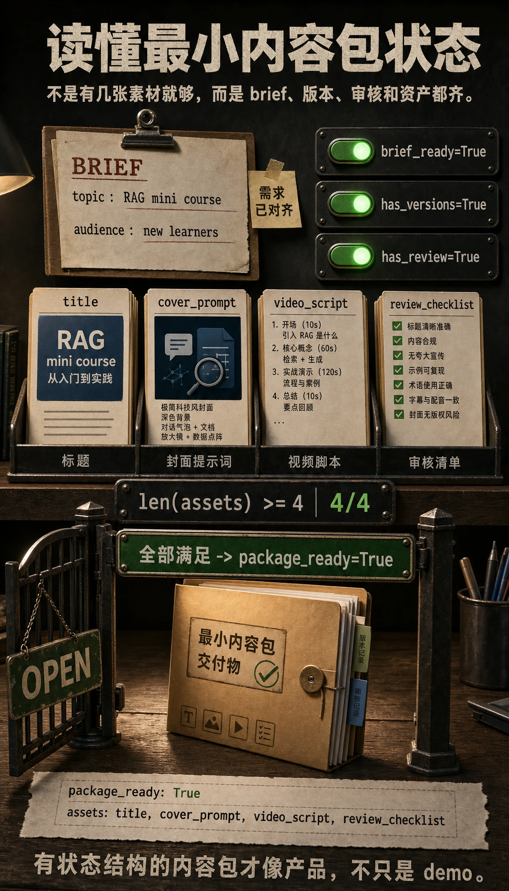 最小内容包状态验收运行结果图