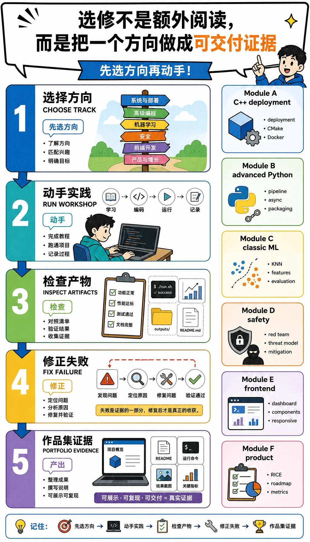 选修模块实操路线图